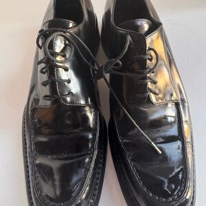 PRADA Black Patent Leather Vero Cuoio 37 1/2 Excellent